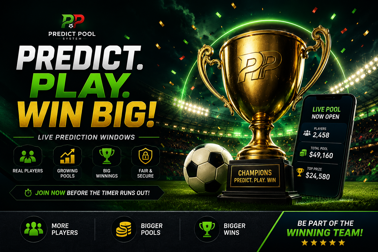Predict Pool live window promotion